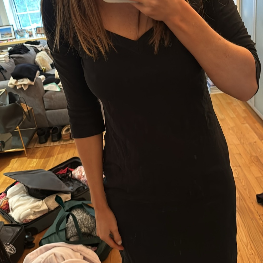 James Perse Standard black cotton dress